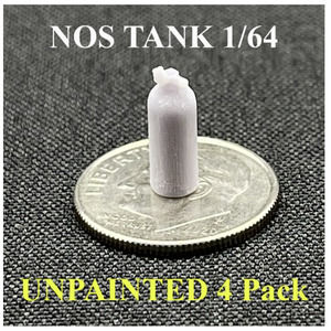 4 Pack -1/64 Scale Unfinished Resin Printed UV Cured NOS Nitrous Oxid Tank